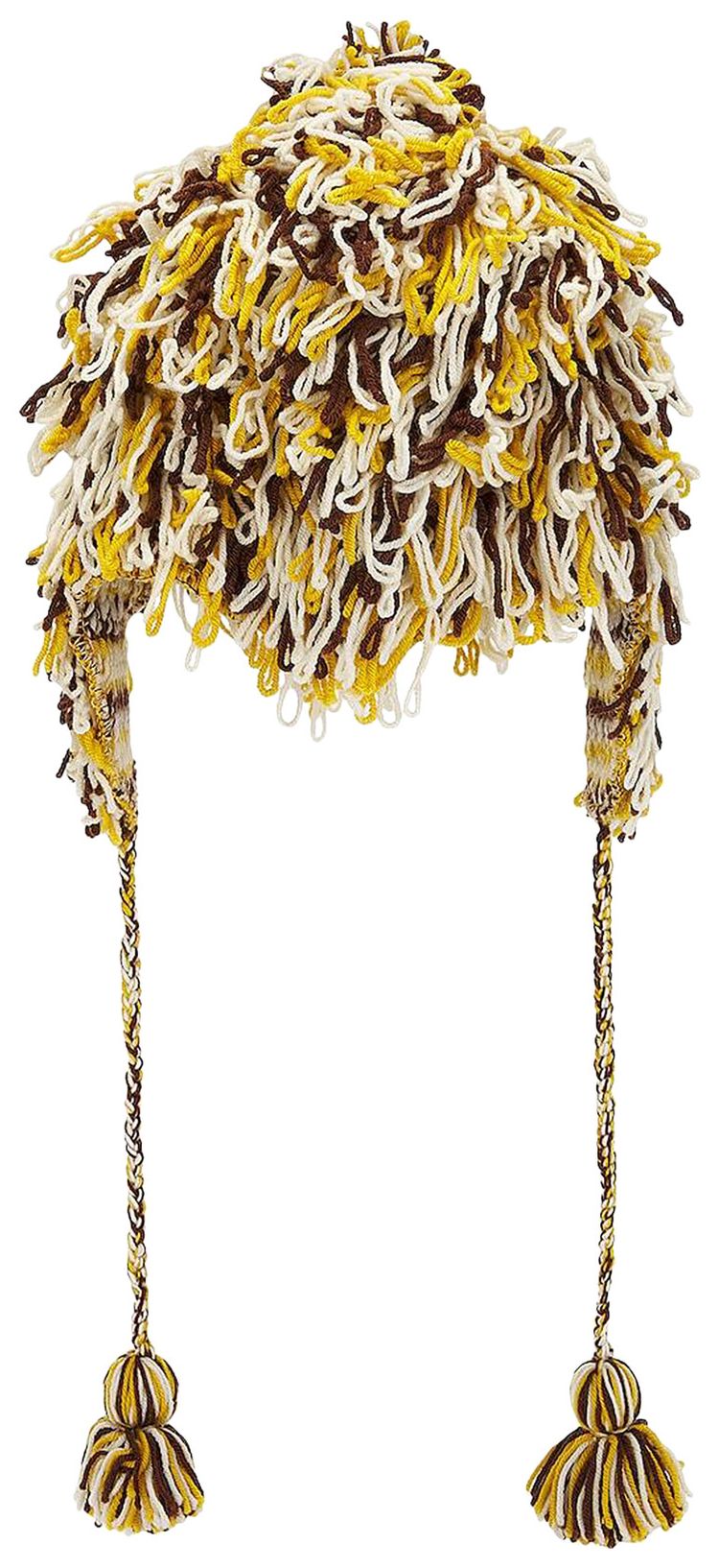 Marni Shaggy Aviator Hat Natural White