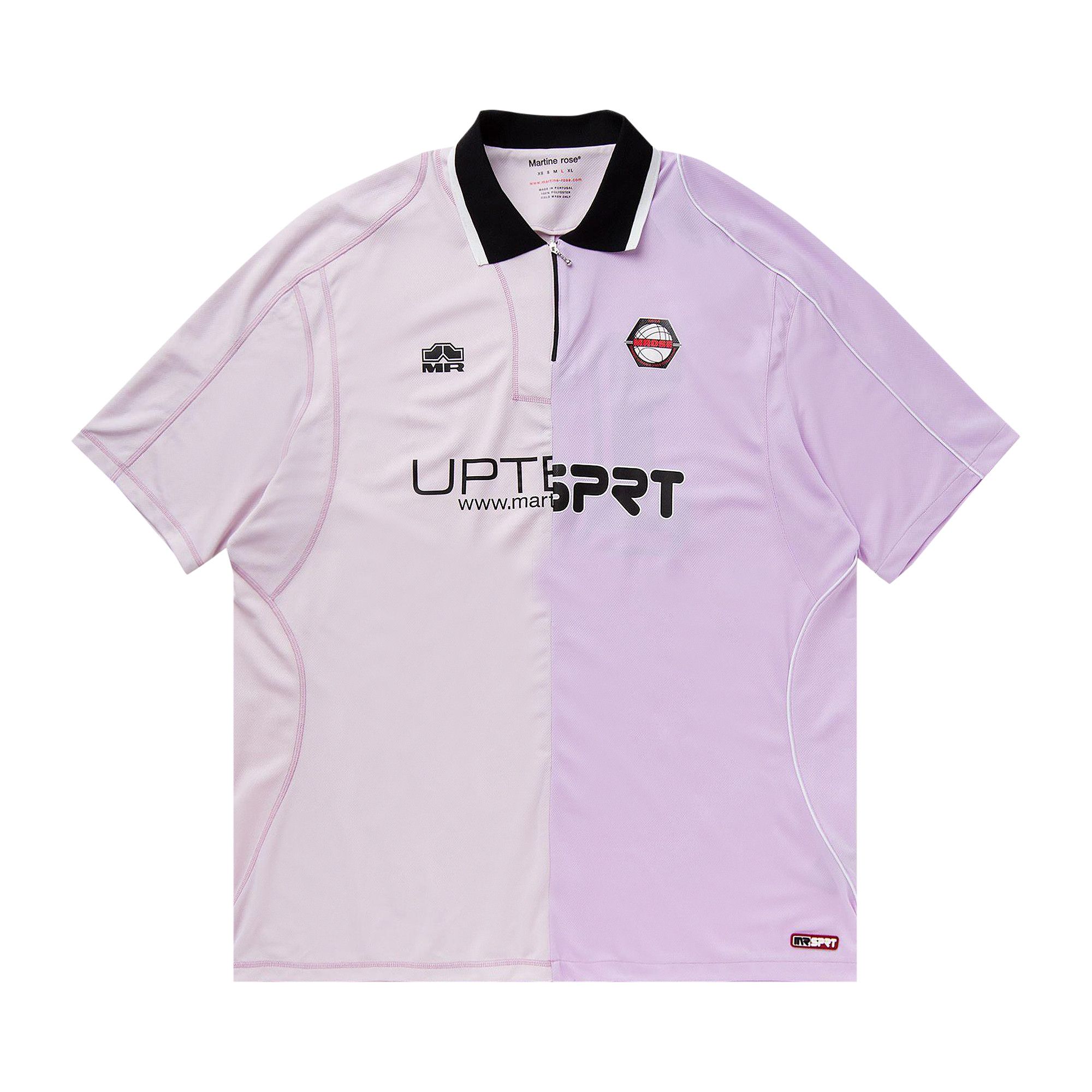 ★MARTINE ROSE★ M HALF AND HALF FOOTBALL TOP LILAC HALF AND Martine Rose - HALF AND HALF FOOTBALL TOP | HBX - Globally