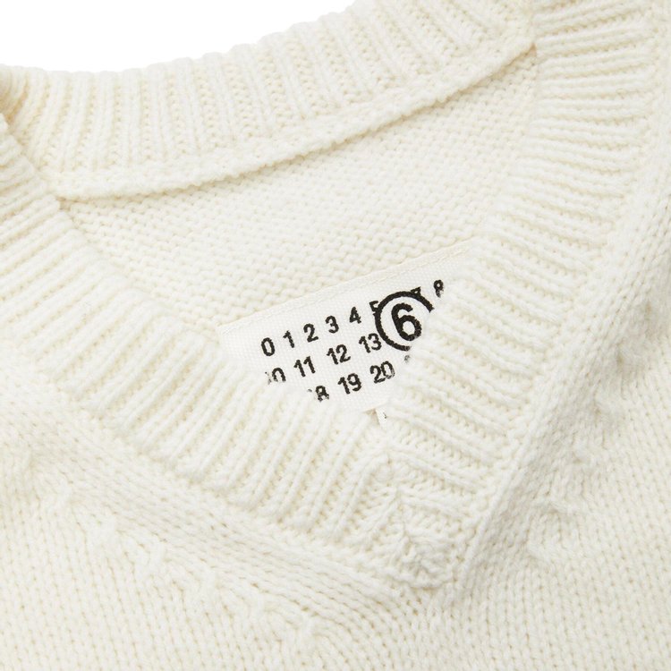 MM6 Maison Margiela Gauge Logo Gilet Off White