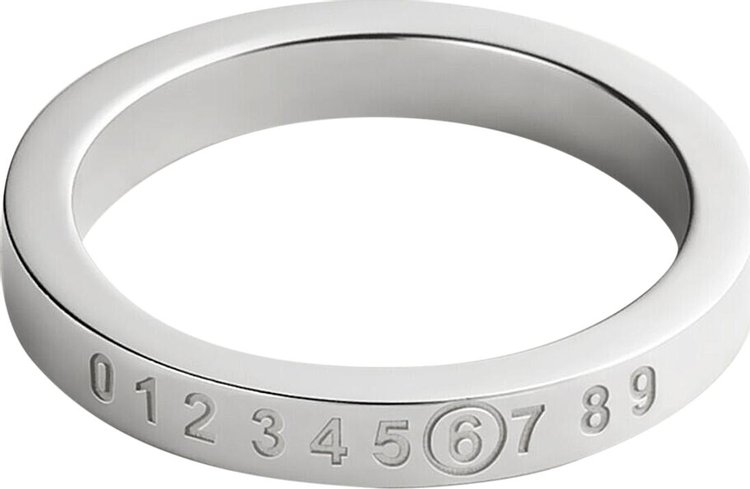 MM6 Maison Margiela Numeric Minimal Signature Ring 'Silver'