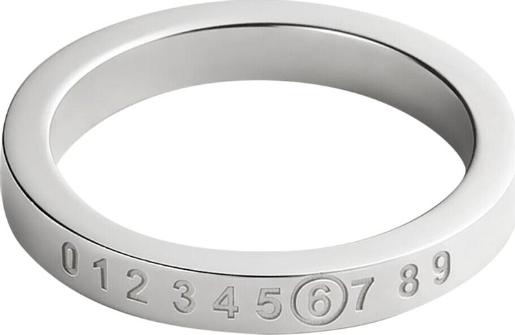 MM6 Maison Margiela Numeric Minimal Signature Ring Silver