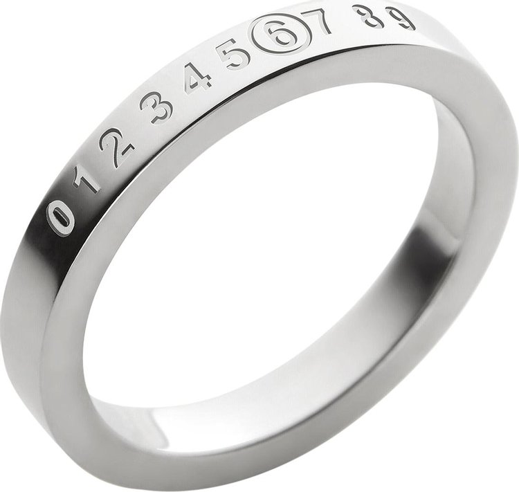 MM6 Maison Margiela Numeric Minimal Signature Ring Silver