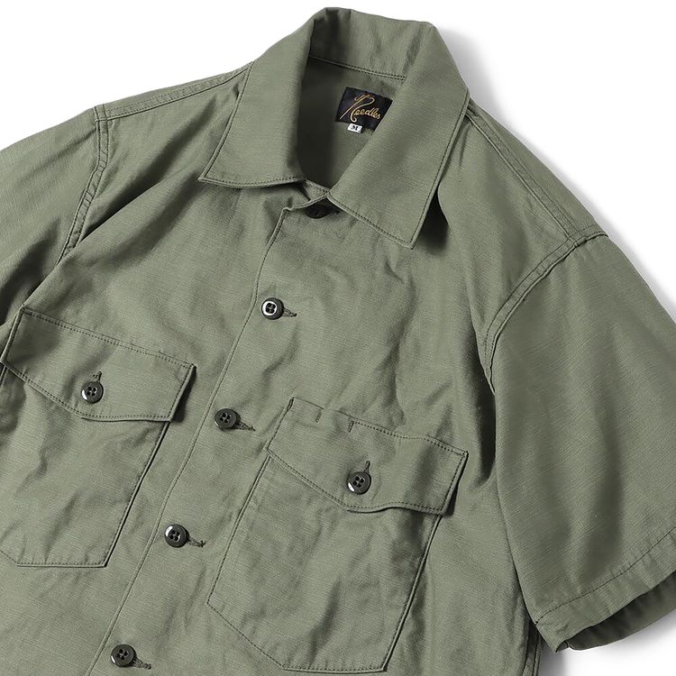 Needles Short Sleeve Fatigue Shirt Olive