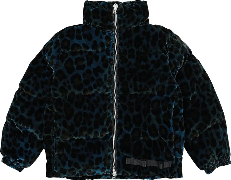 OAMC Trace Velvet Puffer Jacket Leopard