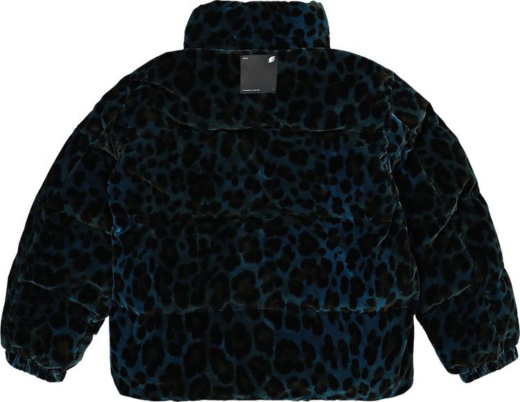 OAMC Trace Velvet Puffer Jacket Leopard