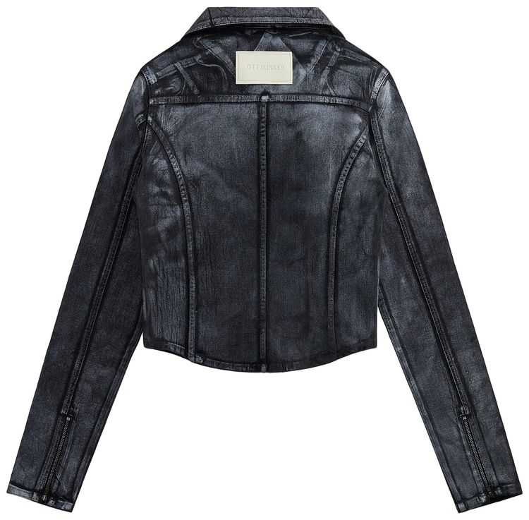 Ottolinger Fitted Denim Jacket BlackWhite