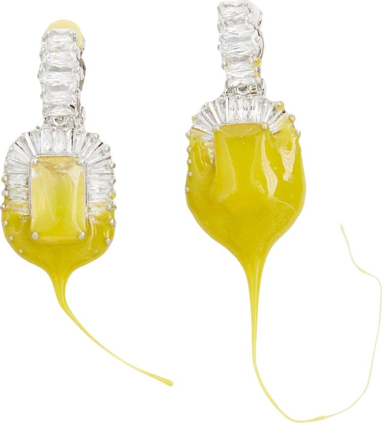 Ottolinger Diamond Dip Clip Earrings 'Mustard'