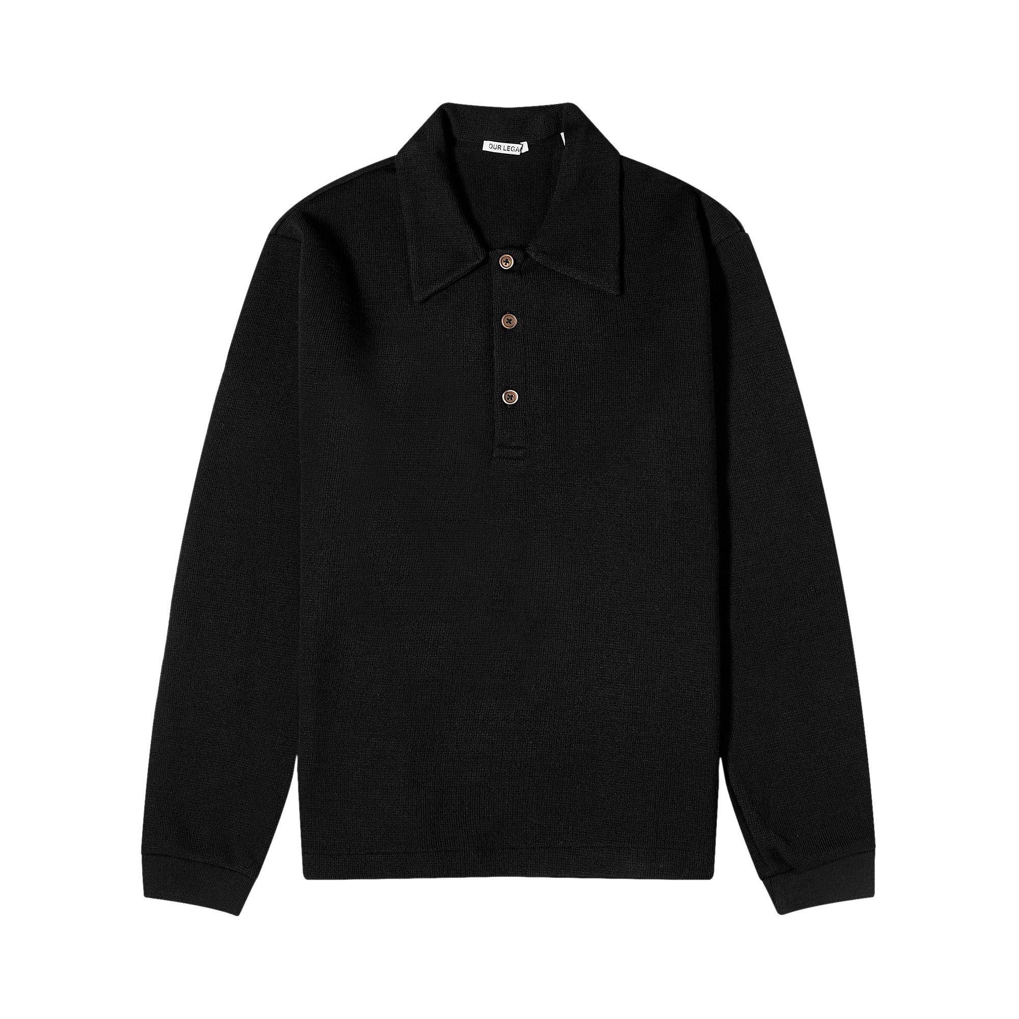 Buy Our Legacy Ile Piquet Sweater 'Black' - M4236IBP | GOAT
