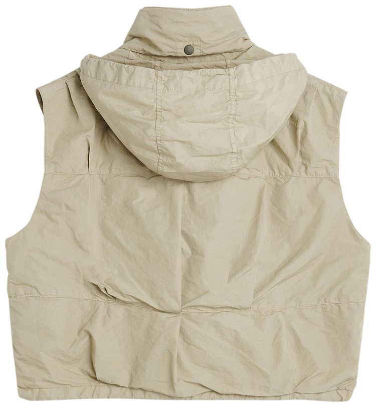 Our Legacy Cropped Exhale Puffa Vest Metallic Sand