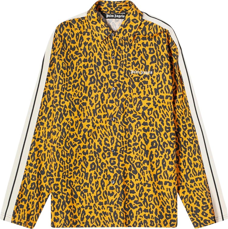 Palm Angels Cheetah Track Shirt 'Orange/Black'