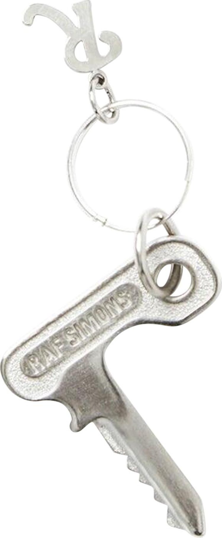 Raf Simons Earring With Key Charm Silver