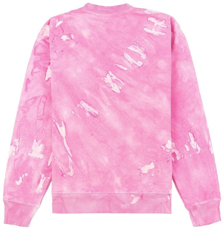 Sporty  Rich Wellness Ivy Tie Dye Crewneck TaffyWhite