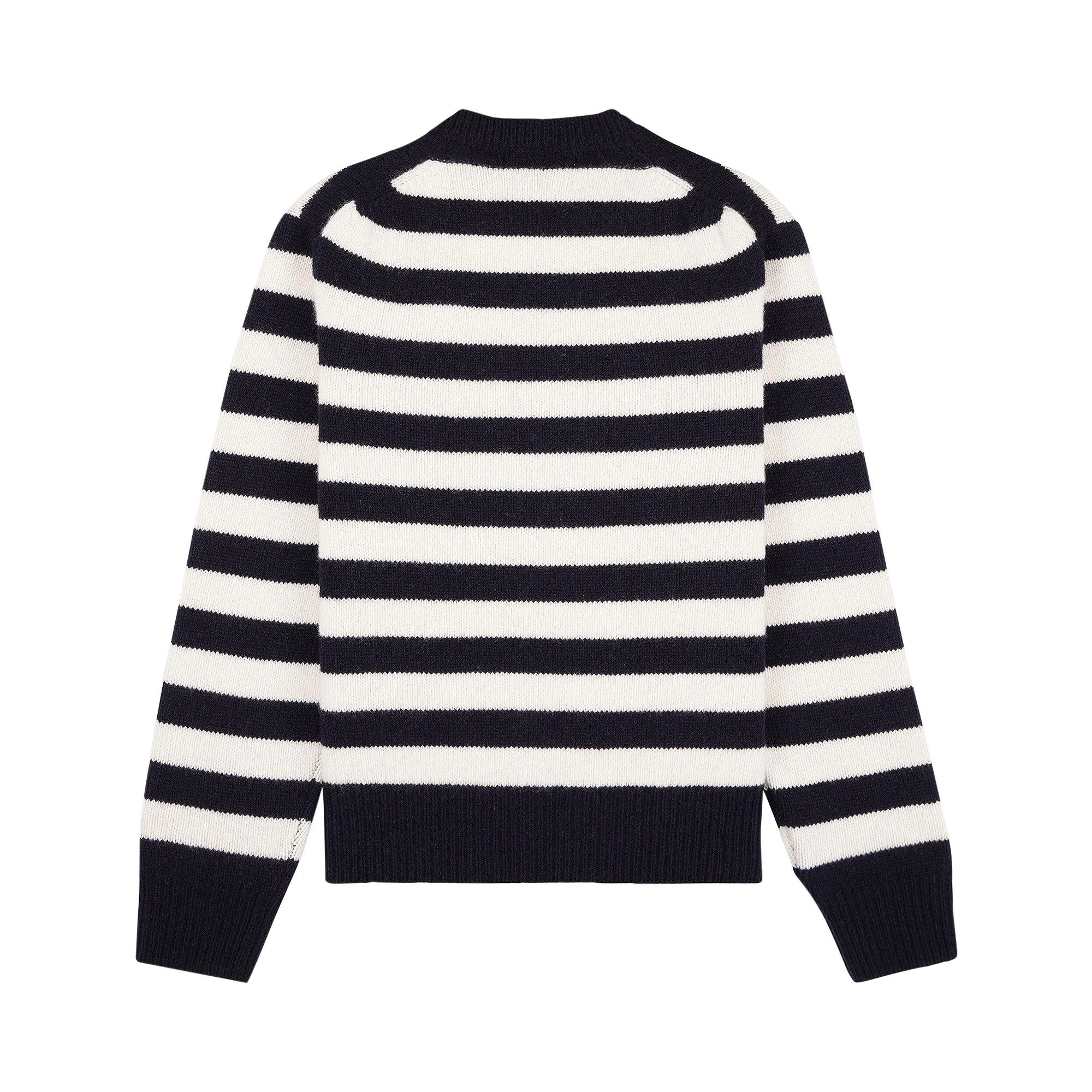 スウェット・トレーナー Sporty & Rich SRC Wool Crewneck Navy White CRAW2387OS Buy Sporty & Rich SRC Wool Crewneck 'Navy/Ecru Stripe