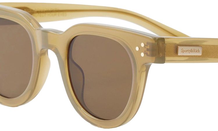 Sporty  Rich Frame N04 Sunglasses OliveGold