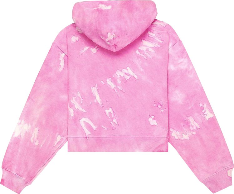 Sporty  Rich Wellness Studio Tie Dye Cropped Hoodie TaffyWhite