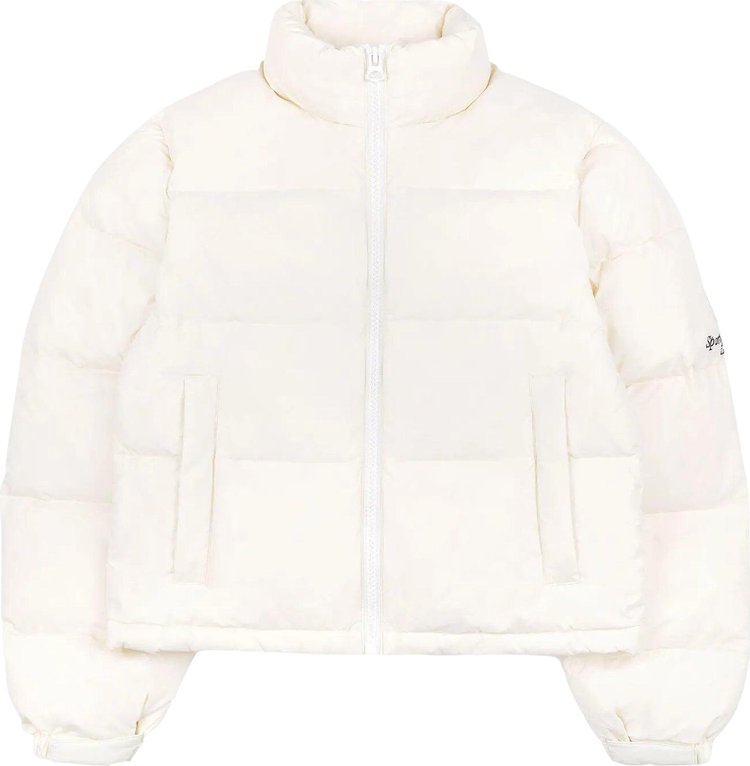 Sporty  Rich Crown LA Puffer Jacket Cream