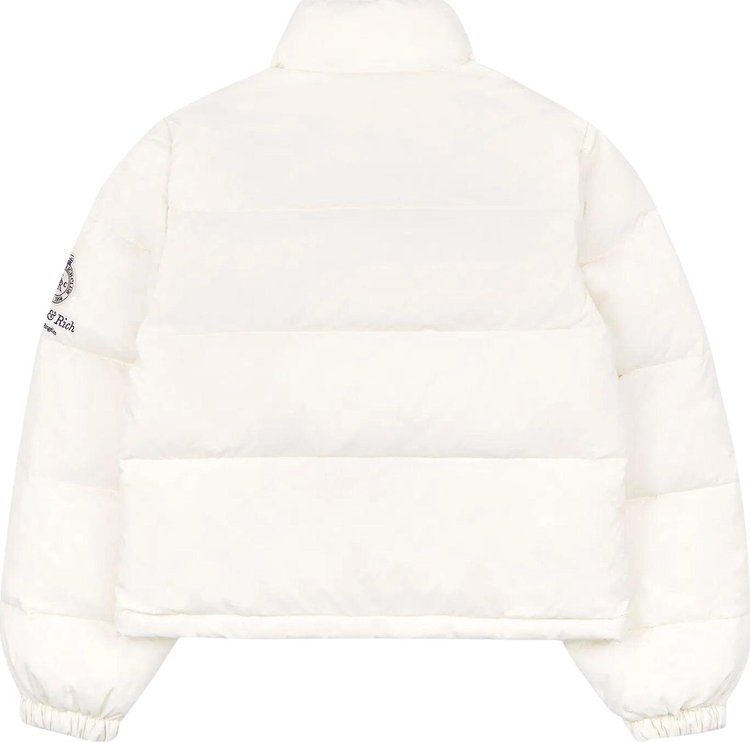 Sporty  Rich Crown LA Puffer Jacket Cream