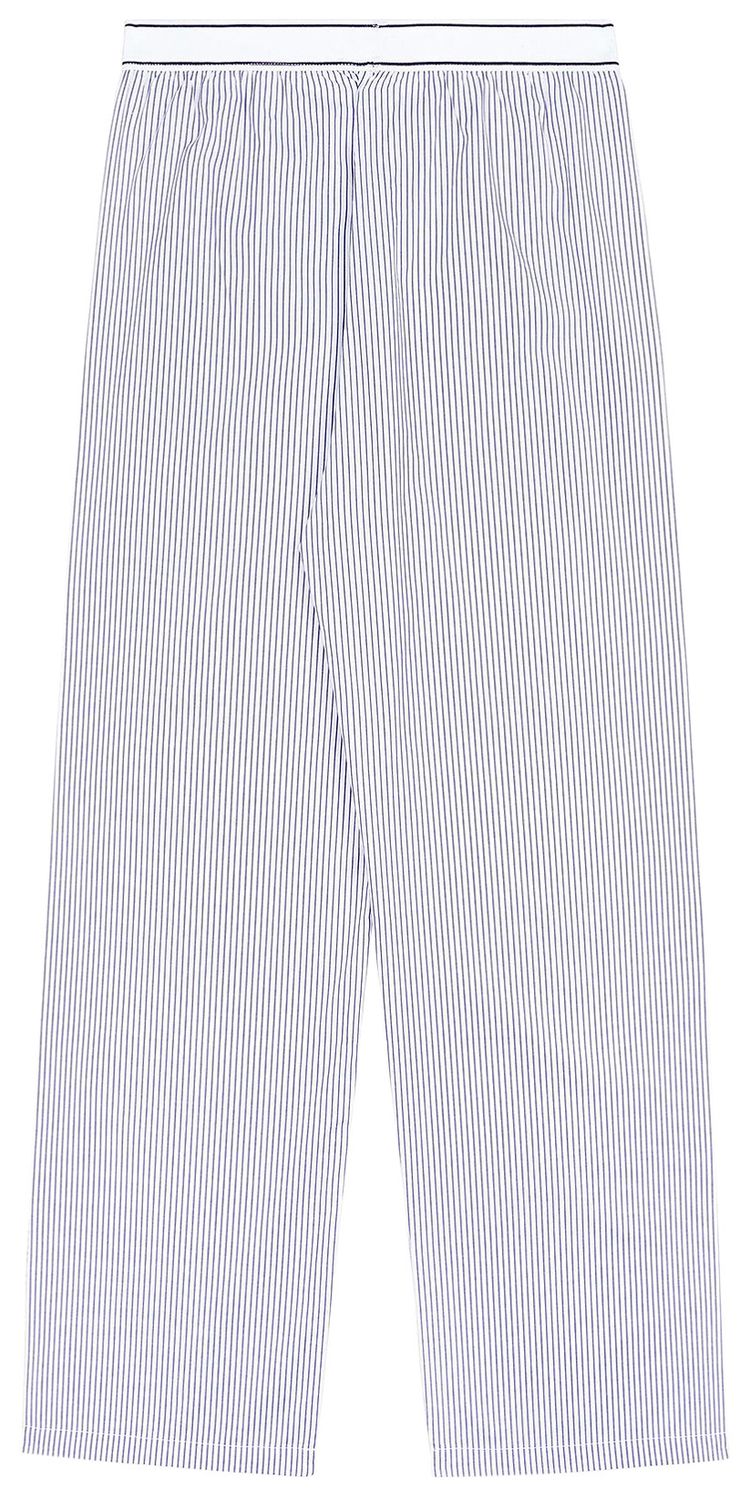 Sporty  Rich Serif Logo Trousers Blue Stipped