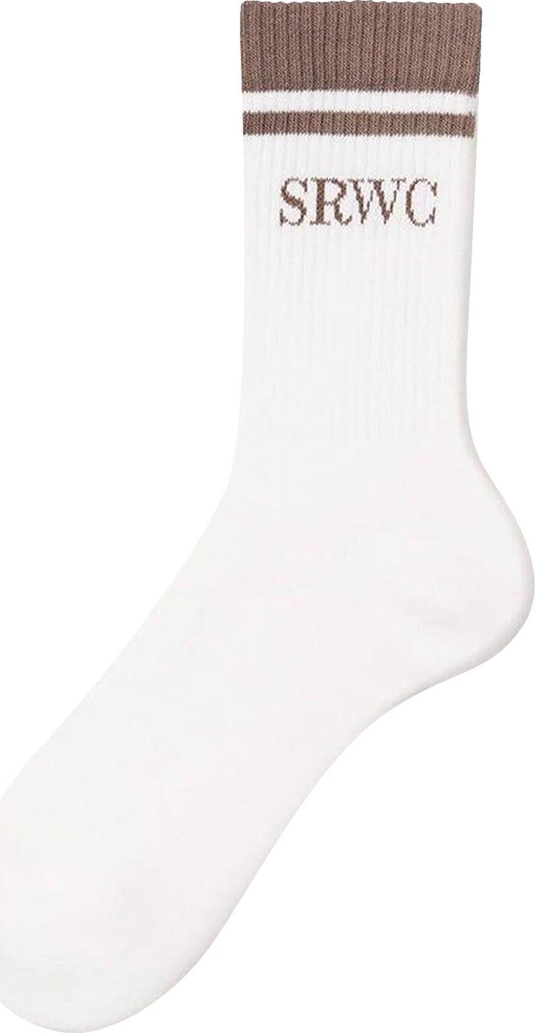 Sporty & Rich Upper East Side Socks 'White'