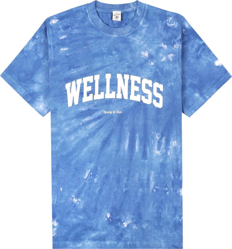 Sporty & Rich Wellness Ivy Tie Dye T-Shirt 'Hydrangea/White'