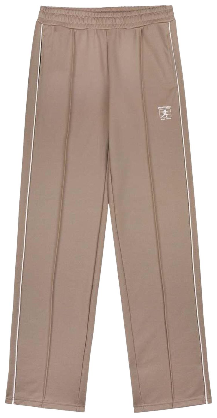 Sporty  Rich Runner Track Pants EspressoWhite