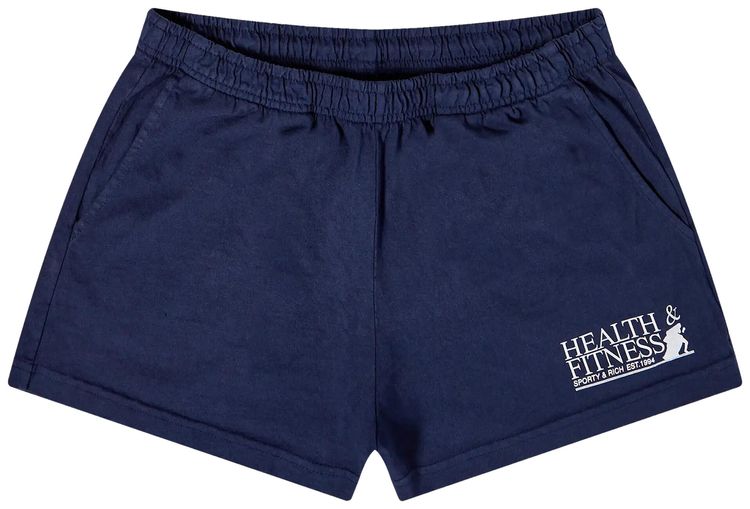 Sporty  Rich Health  Fitness Disco Short NavyWhite