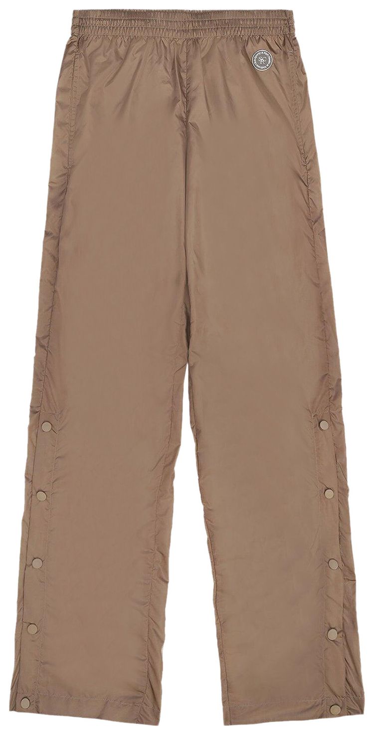 Sporty  Rich Snap Nylon Track Pants Espresso