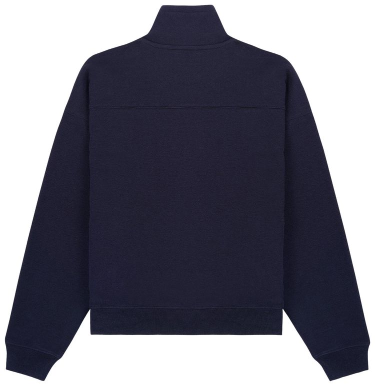 Sporty  Rich Health  Fitness Quarter Zip NavyWhite