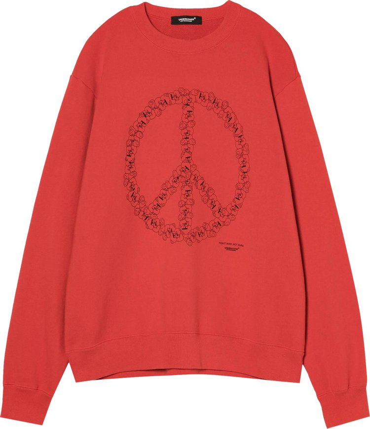 Undercover Peace Sign Sweatshirt 'Red'