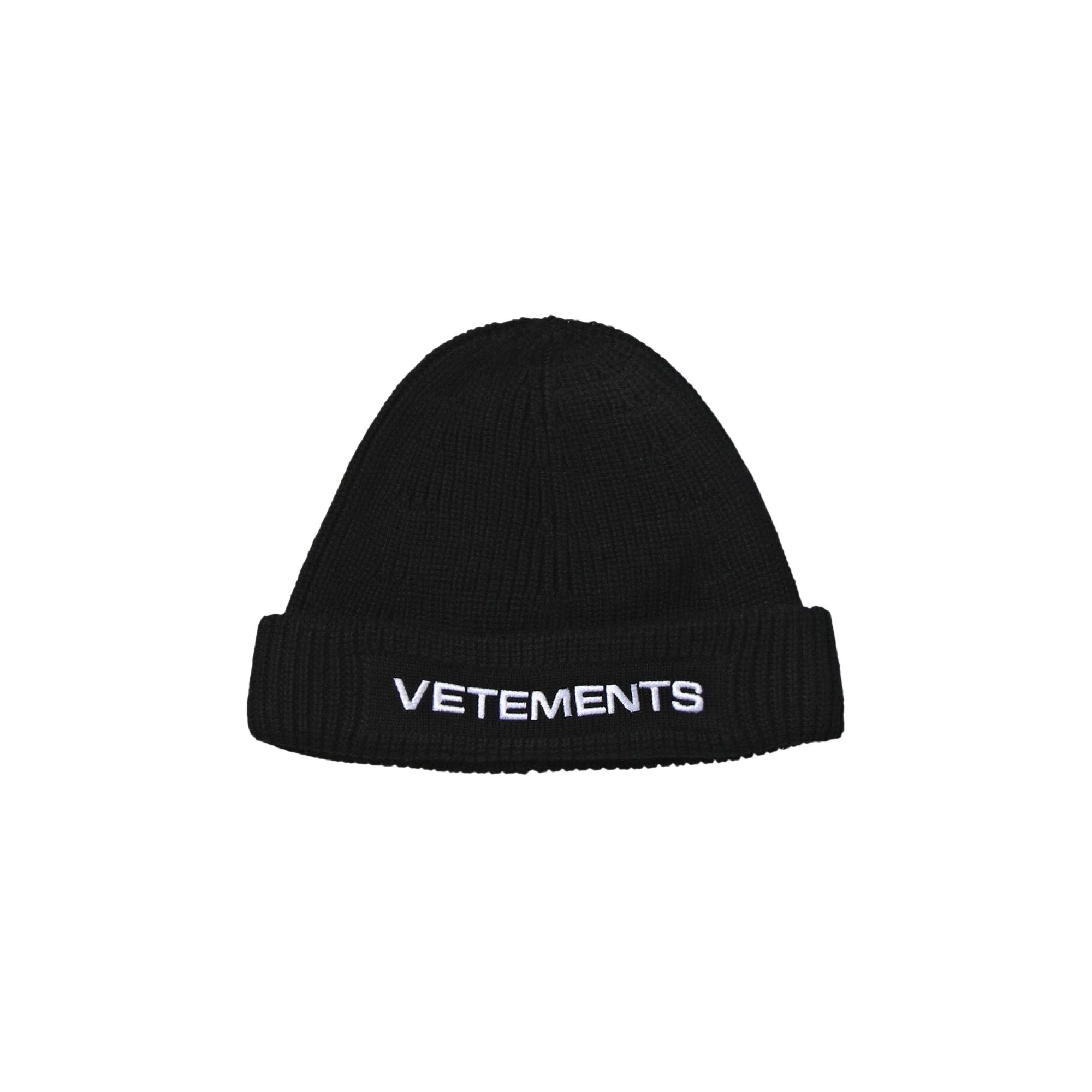 Buy Vetements Logo Beanie 'Black' - UE54HA100B BLAC | GOAT