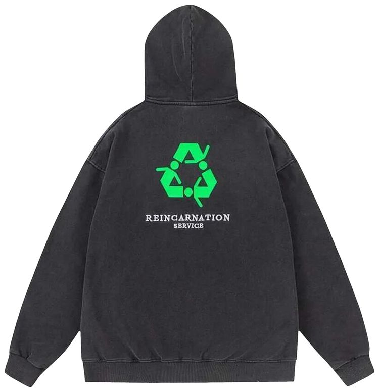 Vetements Not Doing Shit Today Hoodie Washed Black