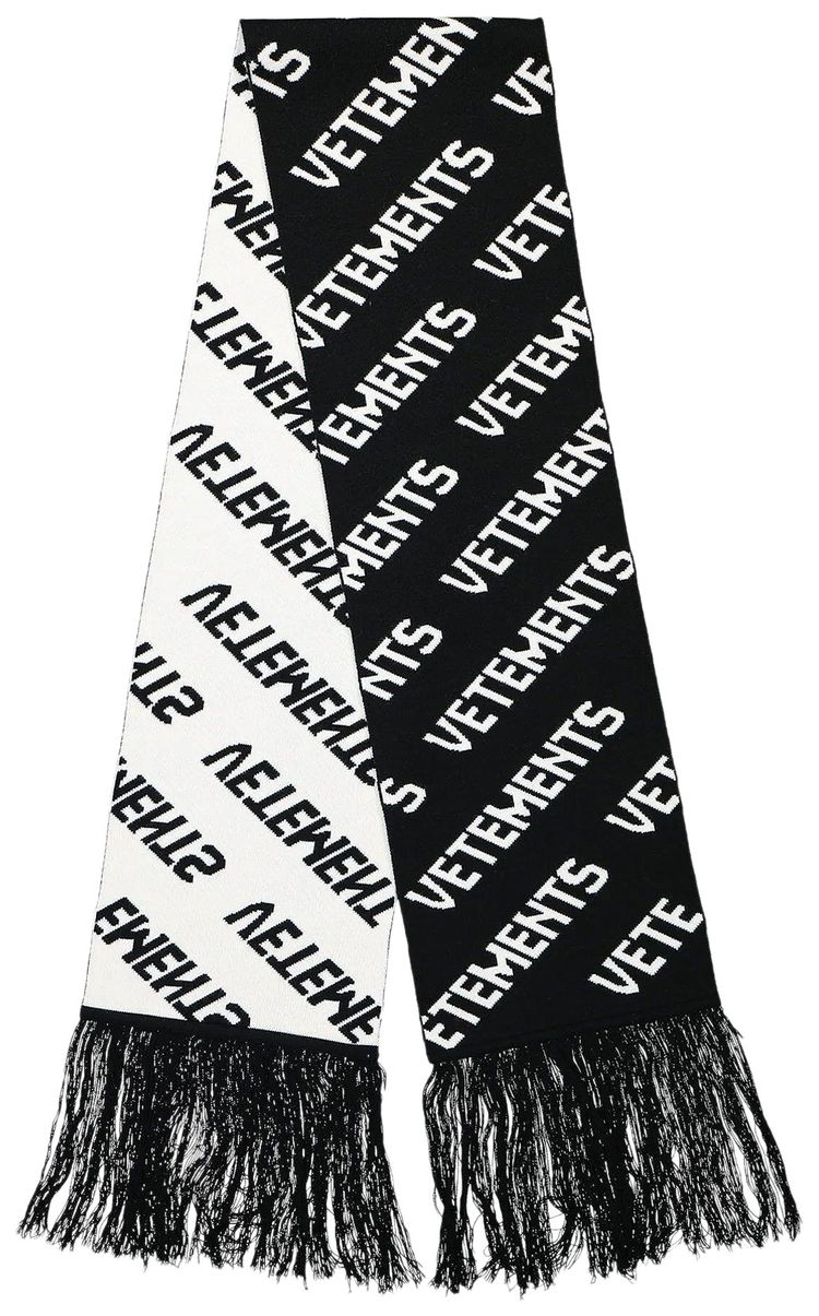 Vetements Monogram Scarf Black