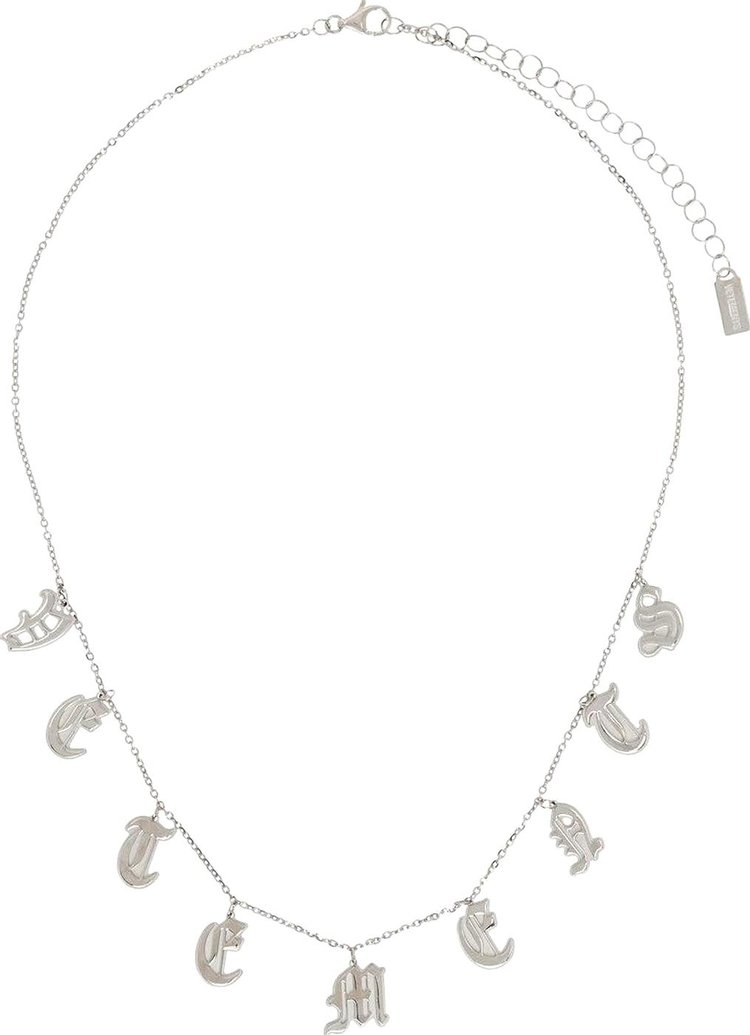 Vetements Gothic Letters Logo Necklace 'Silver'