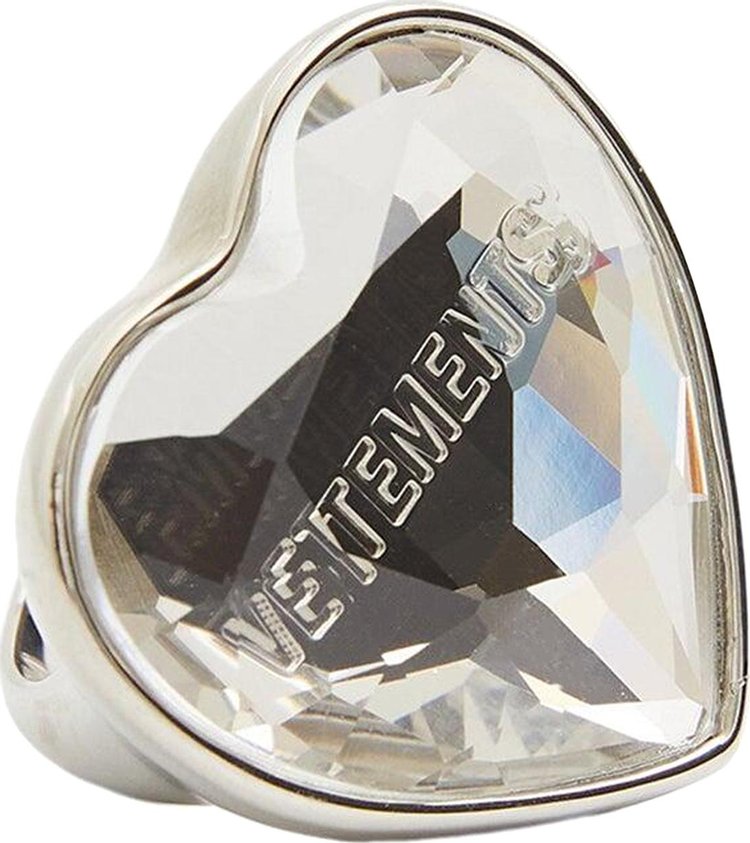 Vetements Crystal Heart Ring 'White'