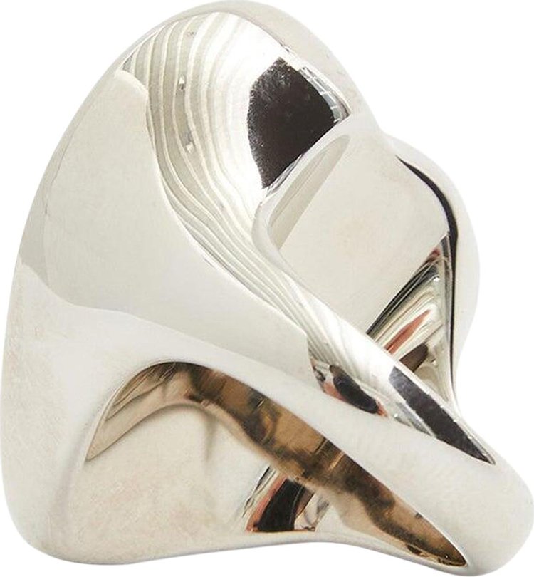 Vetements Crystal Heart Ring White