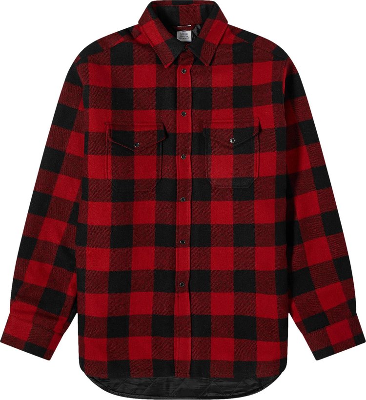 Vetements Flannel Shirt RedBlack Check