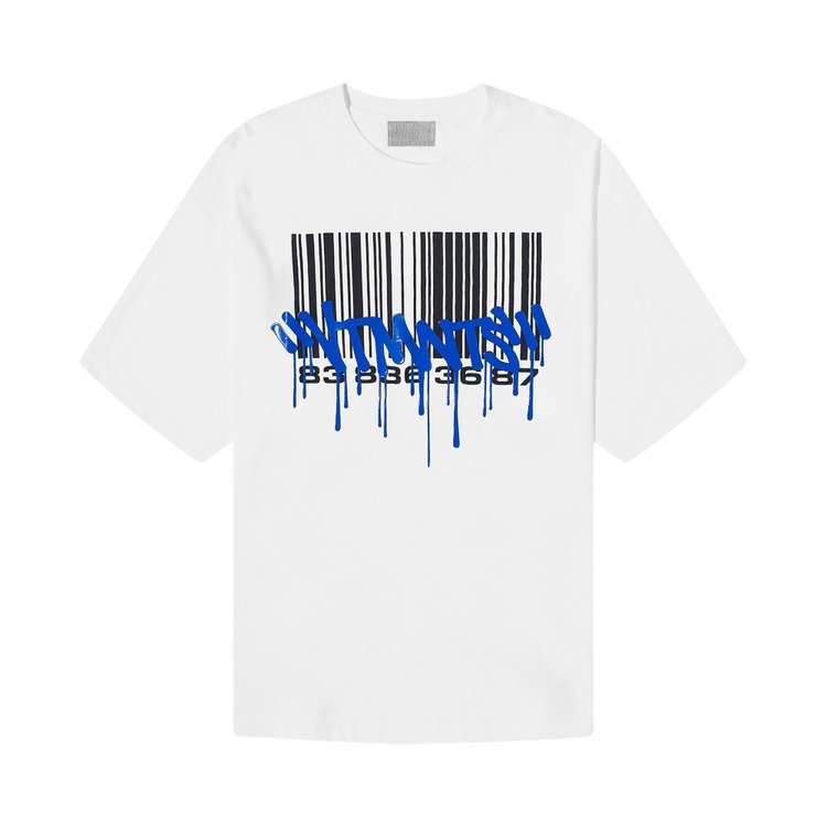 VTMNTS Graffiti Big Barcode T-Shirt 'White'