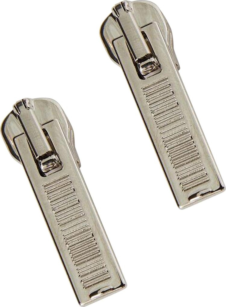 VTMNTS Barcode Zipper Earrings 'Brass'