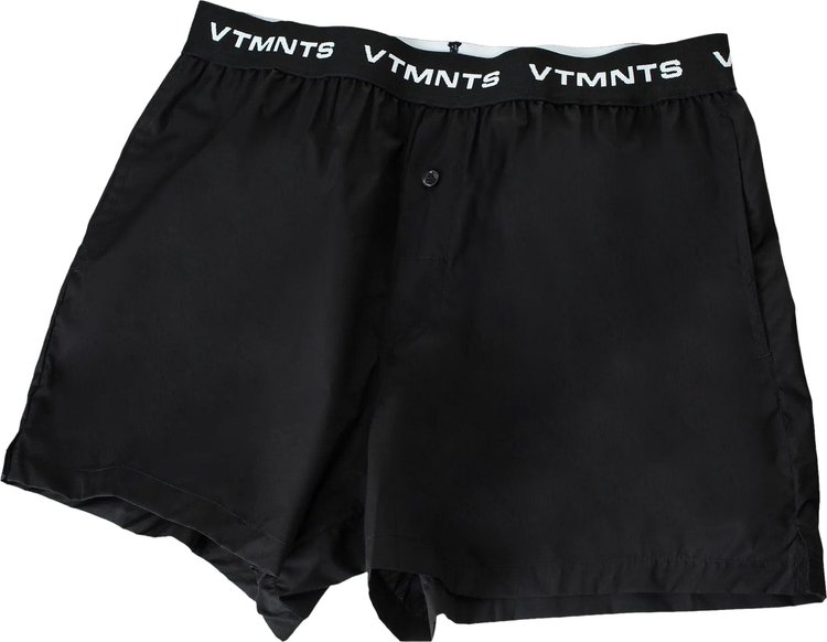 VTMNTS Logo Relaxed Boxer Shorts Black