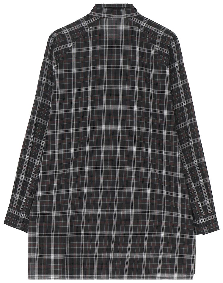 Yohji Yamamoto Check Coat Black