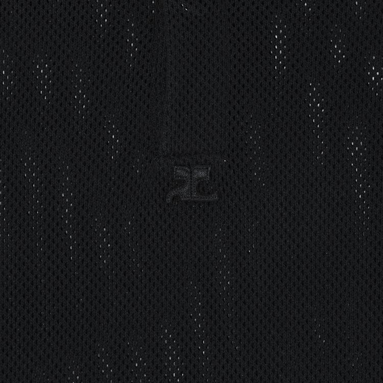 Courreges AC Mesh Polo Black