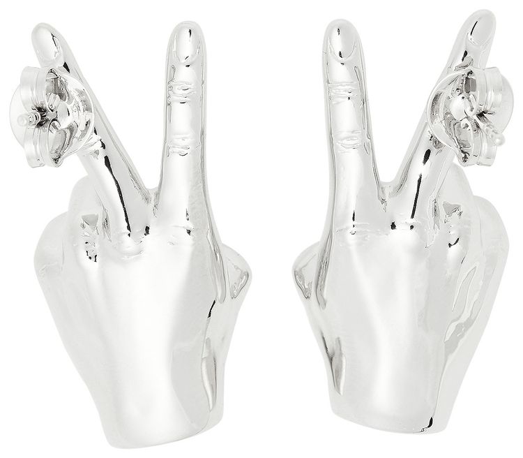 YProject Mini Peace Earrings Silver