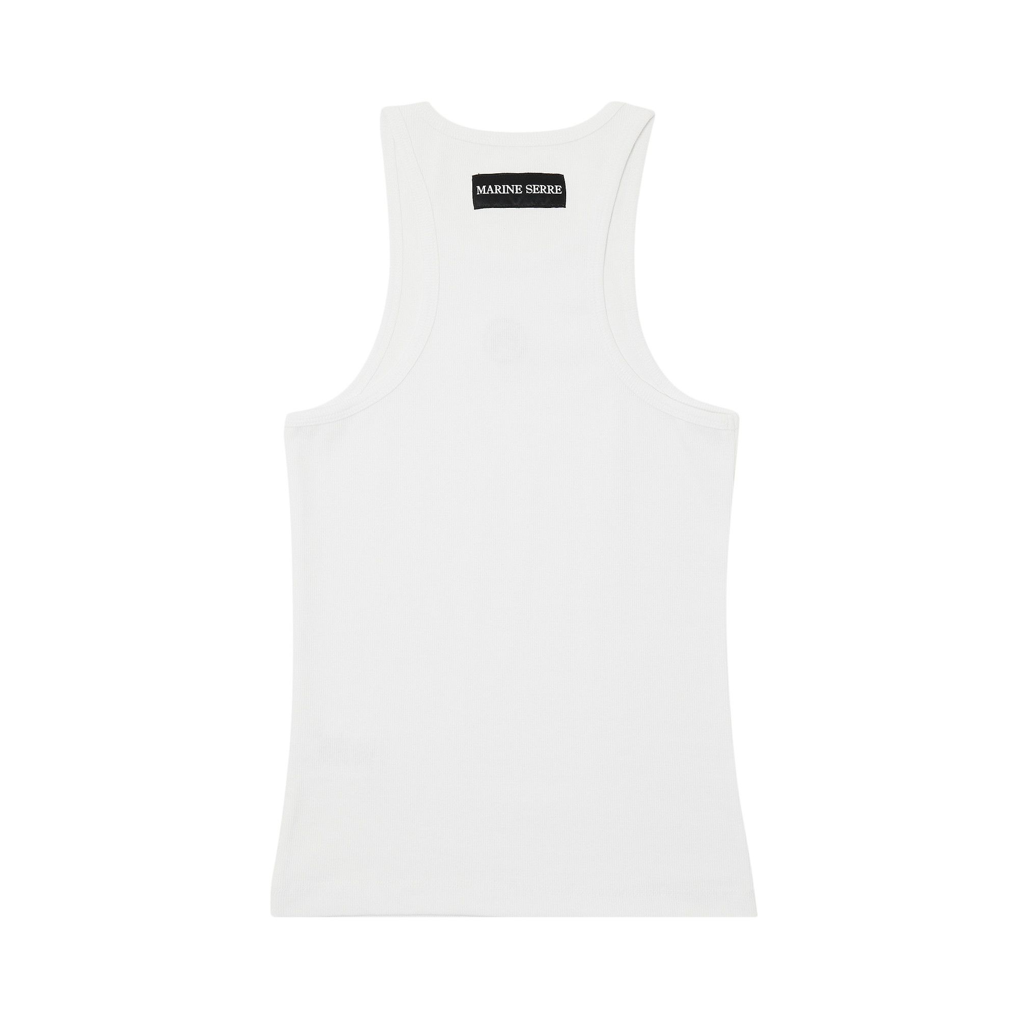 Buy Marine Serre Organic Cotton Rib 2X2 Tank Top 'White' - WTT014