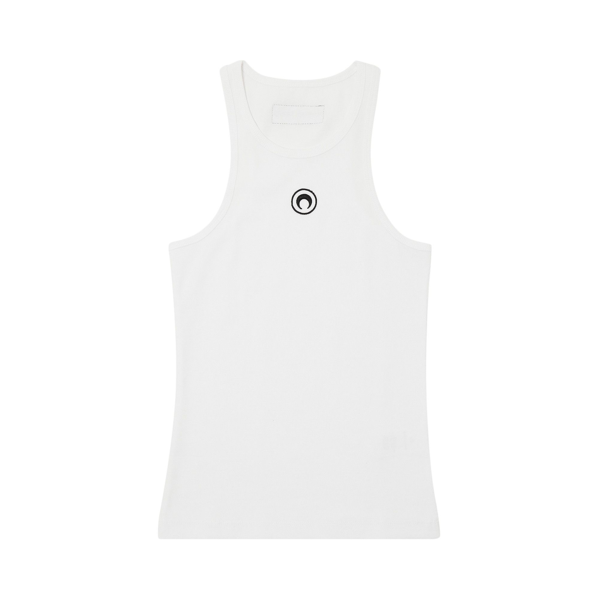 Buy Marine Serre Organic Cotton Rib 2X2 Tank Top 'White' - WTT014