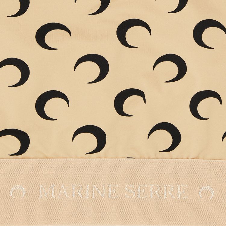 Marine Serre Regenerated All Over Moon Jersey Sport Bra Tan