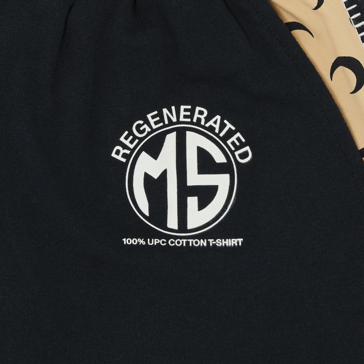 Marine Serre Regenerated Graphic T Shirt Bermudas Black