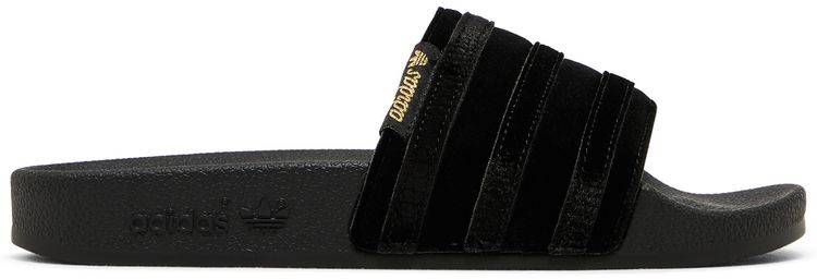 Adidas Wmns Adilette Slide Black Gold Metallic