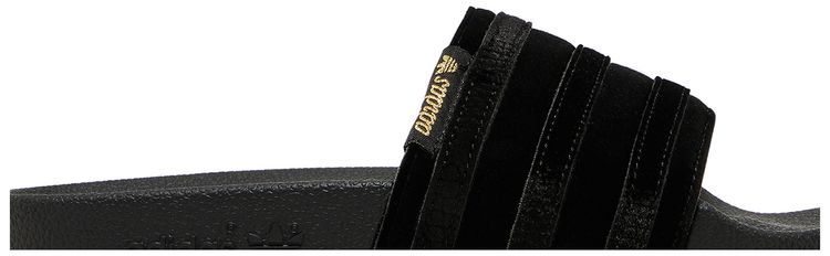 Adidas Wmns Adilette Slide Black Gold Metallic