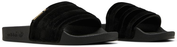 Adidas Wmns Adilette Slide Black Gold Metallic