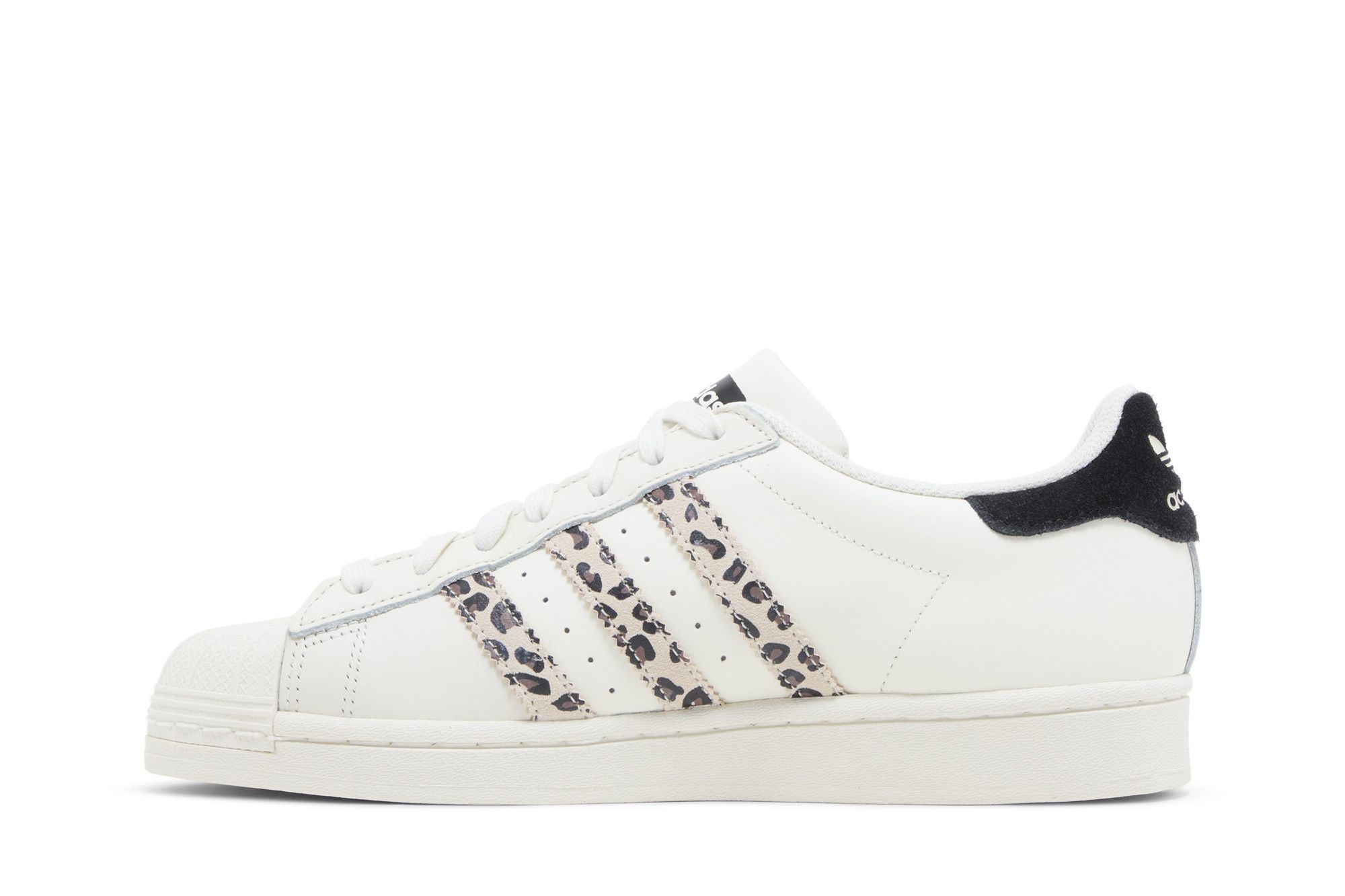Size 5.0 Wmns Superstar Off White Black Leopard